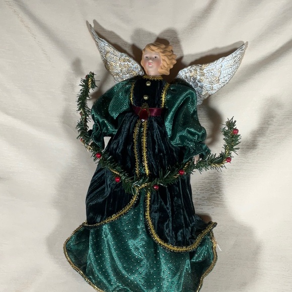 16” Porcelain Angel Tree Topper - Picture 13 of 13